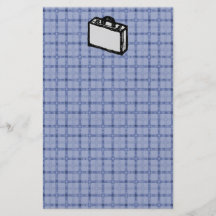 Büro-Aktenkoffer-oder Reise-Koffer-Skizze. Blau Individuelle Flyer
