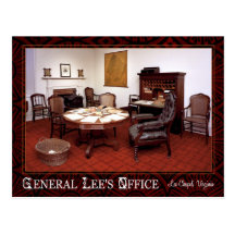Büro Generals Robert E. Lees, Lee-Kapelle, VA Postkarte
