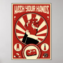 Büro-Propaganda: Waschen Sie Ihre Hände Plakat