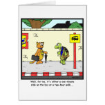 Bus-Fahrt: Schildkröten-Cartoon Grußkarte