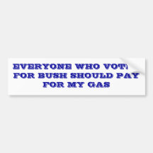 Bush und Gaspreise Auto Sticker