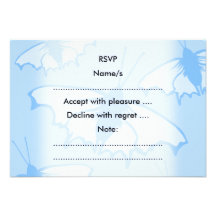 Butterfly Design in Blue. Custom Announcement