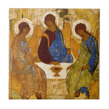 Byzantinische Engel an einem Tisch Kacheln