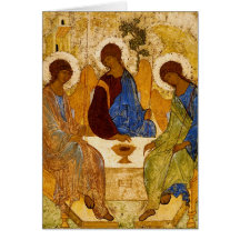 Byzantinische Engel an einem Tisch Karte