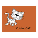 "C" ist für Katzen-Alphabet Flashcard Postkarte