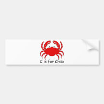 C ist für Krabbe Auto Sticker