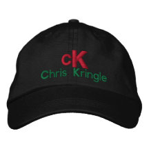 C, K, Chris Kringle Besticktes Baseballcap