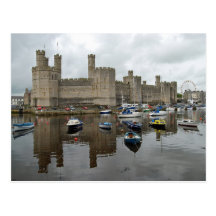 Caernarfon Schloss-Postkarte