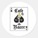 Café-Rennläufer-Blondine Runder Aufkleber