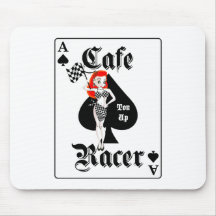 Café-Rennläufer-Tonne herauf Redhead Mauspads