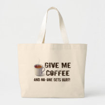 Caffein Entzug Leinentaschen