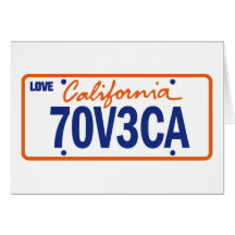 CALIFORNIA MEDAL LOVE REGISTRATION TARJETÓN