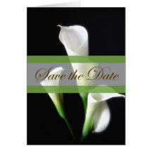 Calla-Lilie 3 Save the Date Wedding Grußkarte