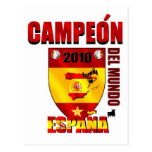 Campeón Del Mundo España Postkarten