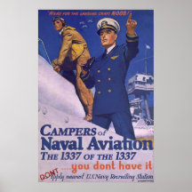 Camper der Marinefliegerei Plakate
