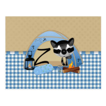 Campingraccoons-Buchstabe Z Postkarten
