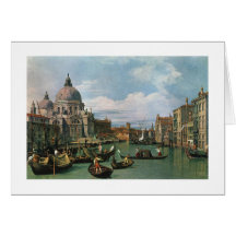 Canaletto, das Canal Grande und Kirche Karten