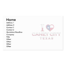 Caney Stadt, Texas Visitenkarten Vorlagen
