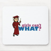 Cap and Gown Girl Mousepads