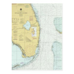 Cape Canaveral Key Westzur seediagramm-Postkarte