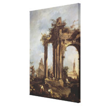 Capriccio mit römischen Ruinen, eine Pyramide und Gespannte Galeriedrucke