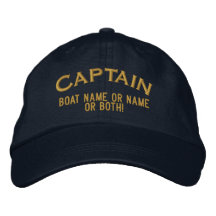 Captain Your Boat Name Your Name or Both! Baseball Cap