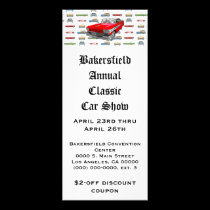 Car Show-Gestell-Karten-Klassiker-Antike werbeflyer