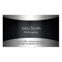 Carbon Black Fishing Guide Business Card