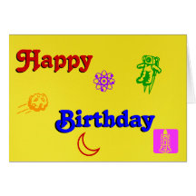 Card - Colorful Happy Birthday Space