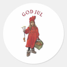 Carl Larsson: Brita als Iduna Runder Sticker