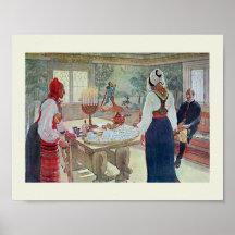 "Carl Larsson - en Bergman Stuga " Posterdruck