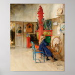 Carl Larsson: Spinnrad Plakatdruck