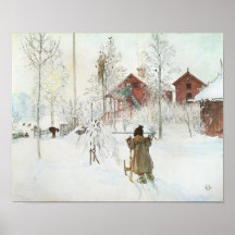 Carl Larsson - Vorgarten und das Wäsche-Haus Plakate
