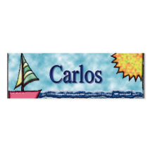 Carlos-Segelboot-Lesezeichen Visitenkarten Vorlage