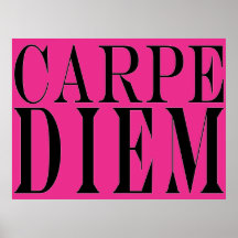 Carpe Diem ergreifen das Tageslateinische Zitat-Gl Poster