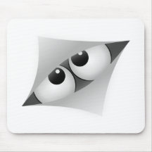Cartoon Augen schauen durch Spalt Mousepads