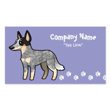 Cartoon-australischer Viehhund/Kelpie Visitenkartenvorlage
