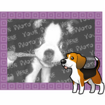 Cartoon-Beagle-Foto-Rahmen Fotostatuen
