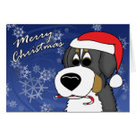 Cartoon Bernese Gebirgshundeweihnachtskarte