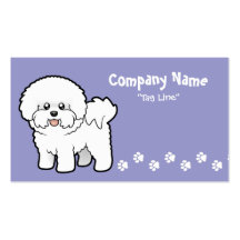 Cartoon Bichon Frise Visitenkarte