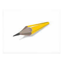 Cartoon-Bleistift Postkarte