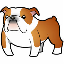 Cartoon-Bulldogge Photofigur