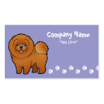Cartoon-Chow-Chow Chow-Chow Visitenkarten Vorlagen