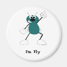 Cartoon-Disco-Tanzen-Fliege Magnete