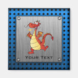 Cartoon-Drache; Metall-Blick Magnets
