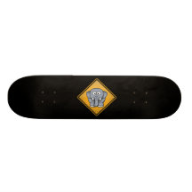 Cartoon-Elefant-Warnzeichen Skate Board