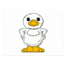 Cartoon-Ente Postkarte