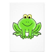 Cartoon-Frosch Ankündigungen