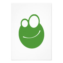 Cartoon-Frosch-Gesicht Einladung