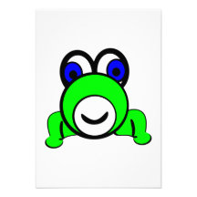 Cartoon-Frosch Personalisierte Einladungskarten